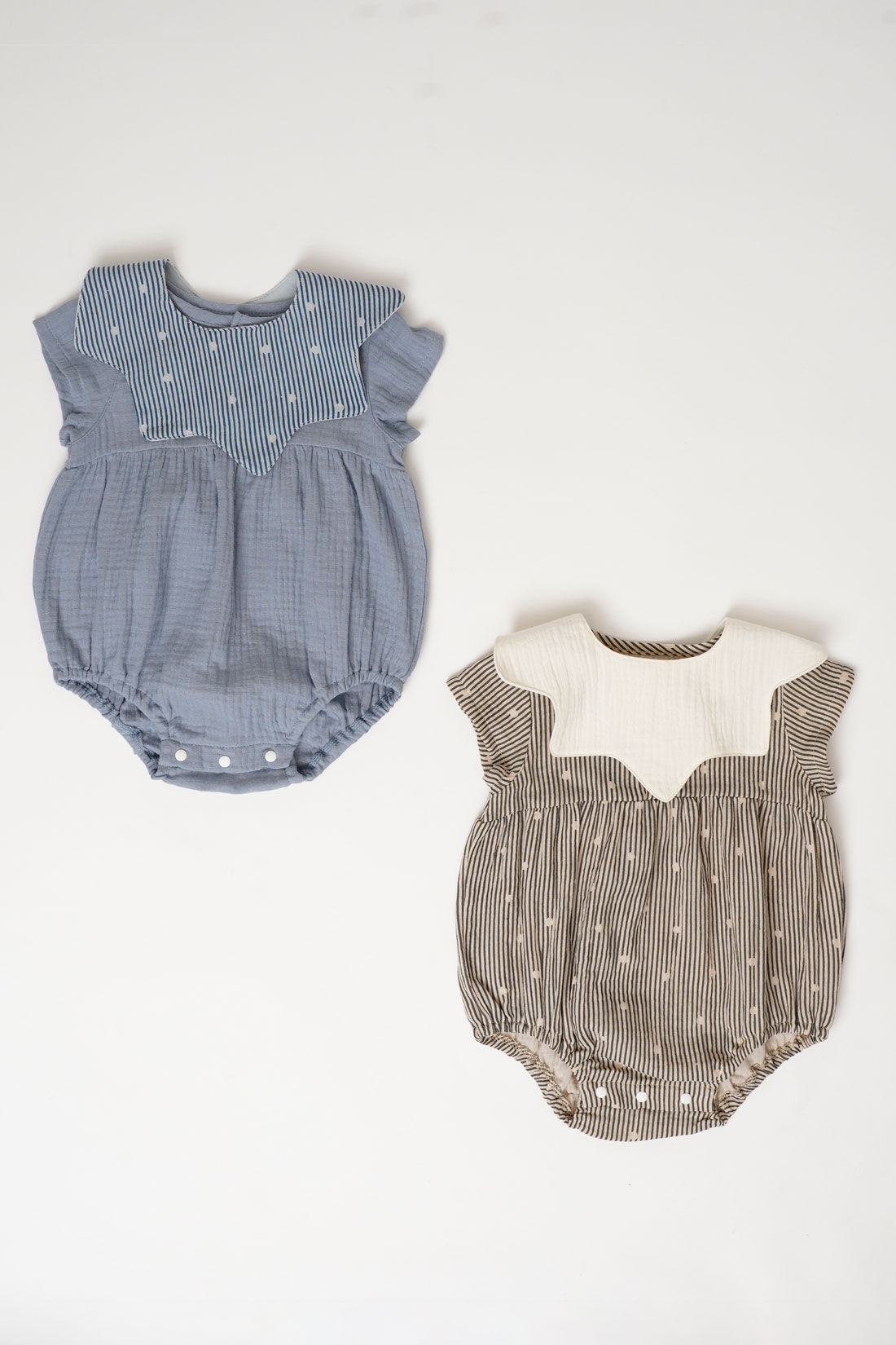 フェリシモギフトショップ|［Mama select］Nouer des liens スタイ＆ロンパースセット　おほしさま〈ブルー〉