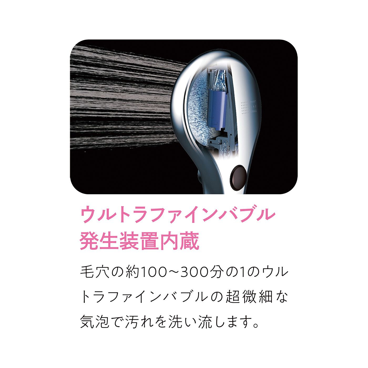 フェリシモギフトショップ|極細水流で肌がよろこぶ洗浄力　節水もできるウルトラファインバブルシャワーヘッド