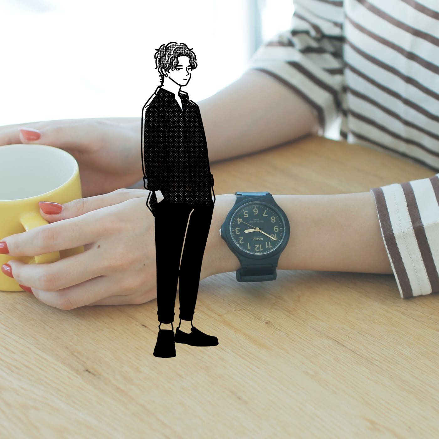 フェリシモギフトショップ|このごろ meets CASIO 推しカシ　しっとりムーンライトボーイ〈MW-240-1B2JH〉
