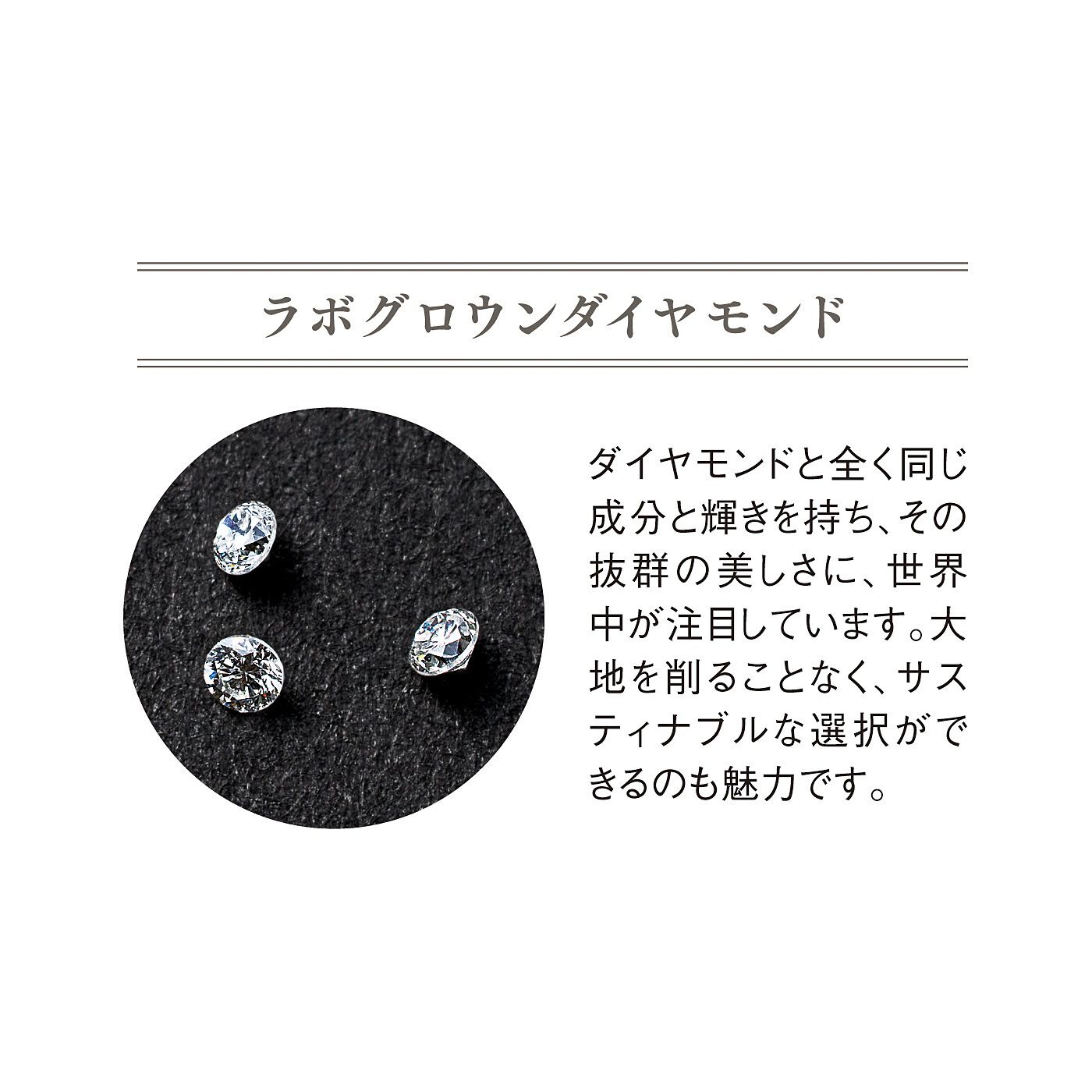 フェリシモギフトショップ|el:ment　ラボグロウンダイヤモンドが煌めく　月と星のシルバー９２５ネックレス