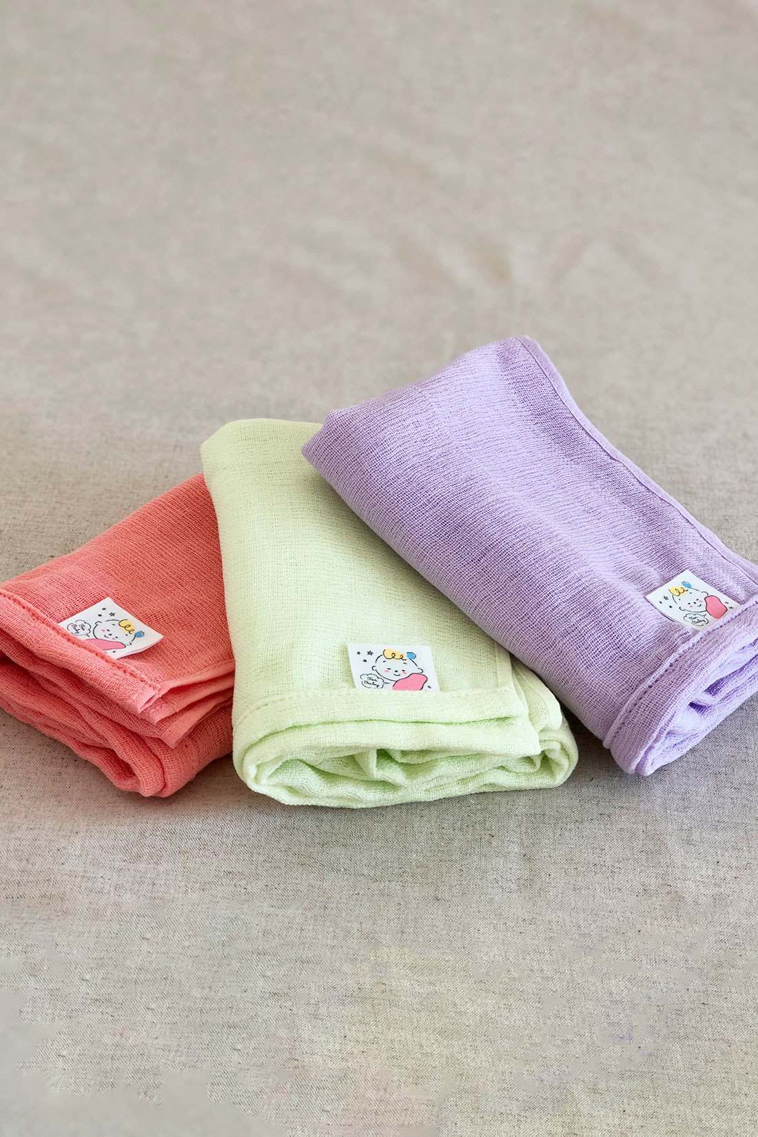 フェリシモギフトショップ|［Mama select］おぼろタオル　ベビー専用　沐浴ガーゼタオル〈ベビーピンク〉