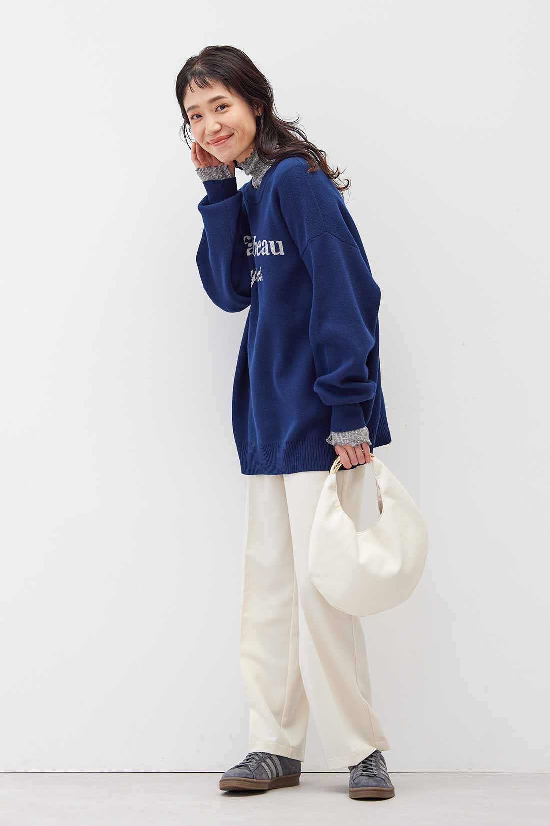 フェリシモギフトショップ|リブ イン コンフォート オンでもオフでも週7活躍！ きれいだねパンツ〈ワイドストレート〉〈アイボリー〉