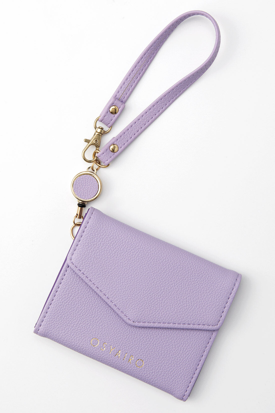 フェリシモギフトショップ|OSYAIRO　推しと一緒にどこまでも　手紙みたいなリール付きパスケース〈パープル〉