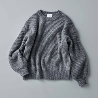 フェリシモギフトショップ | Ｈｅｒ　ｓｍｉｌｅ大人 ラメ ニット トップス チャコールグレー グレー