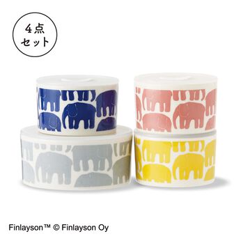 フェリシモギフトショップ | フィンレイソン　レンジ容器４Ｐ・エレファンティ