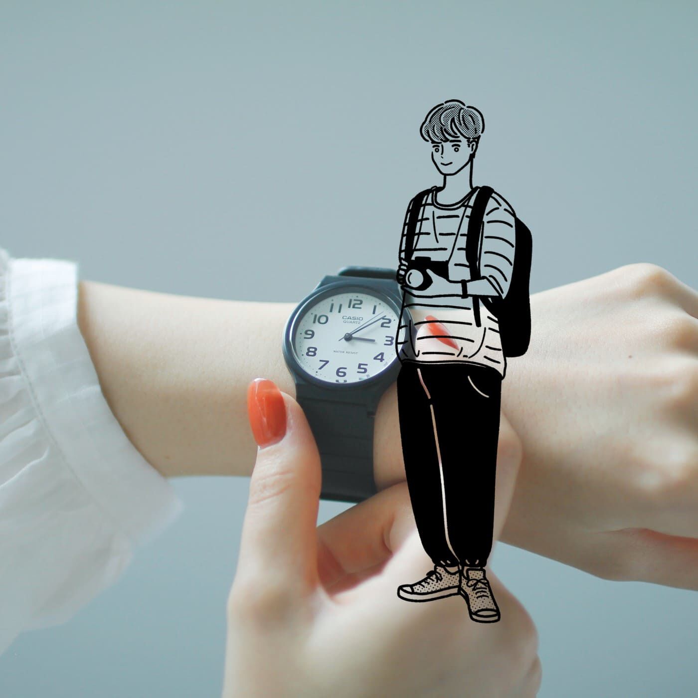 フェリシモギフトショップ|このごろ meets CASIO 推しカシ　シンプルイズザベストボーイ〈MQ-24-7B2LLJH〉|推しカシといっしょに。頭の中ではルックスも志向もシンプルなボーイの姿を思い浮かべて……