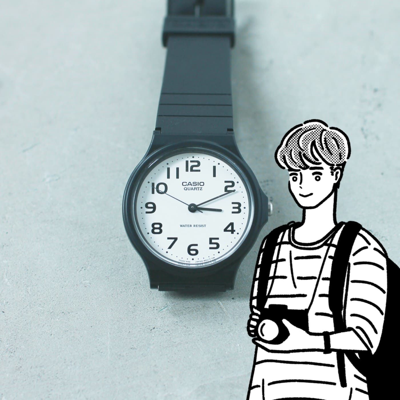 フェリシモギフトショップ|このごろ meets CASIO 推しカシ　シンプルイズザベストボーイ〈MQ-24-7B2LLJH〉