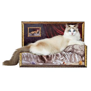 フェリシモギフトショップ | 猫がくつろぐ裸婦画風つめとぎ