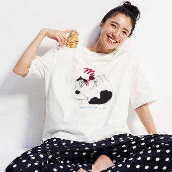 フェリシモギフトショップ | ラミプリュス×幸生窯　ミャーとしあわせを願うTシャツ