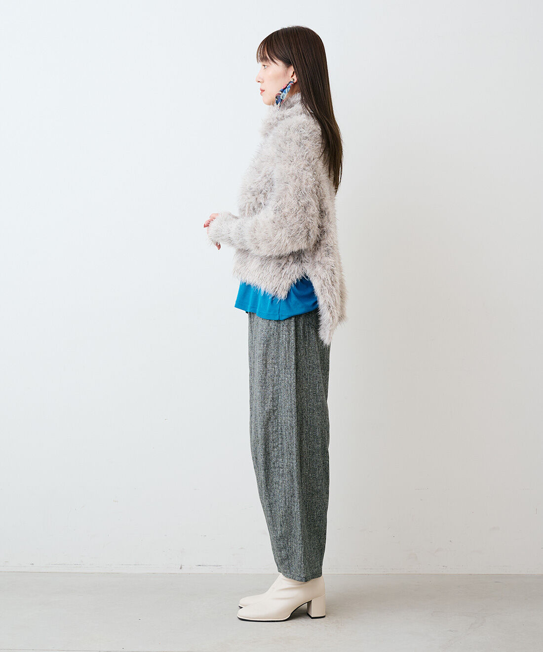 mensha!［メンシャ！］|〈ガーゼ〉カットソー タートルネックとまるでデニム！？デニガーゼパンツのコーディネート