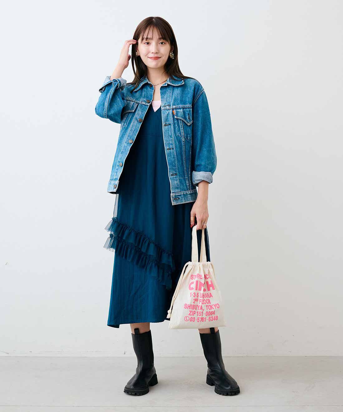mensha!|[いっしょ買いで 220円OFF] ガーゼ スカートと〈ガーゼ〉カットソー レイヤードスカートのコーディネート