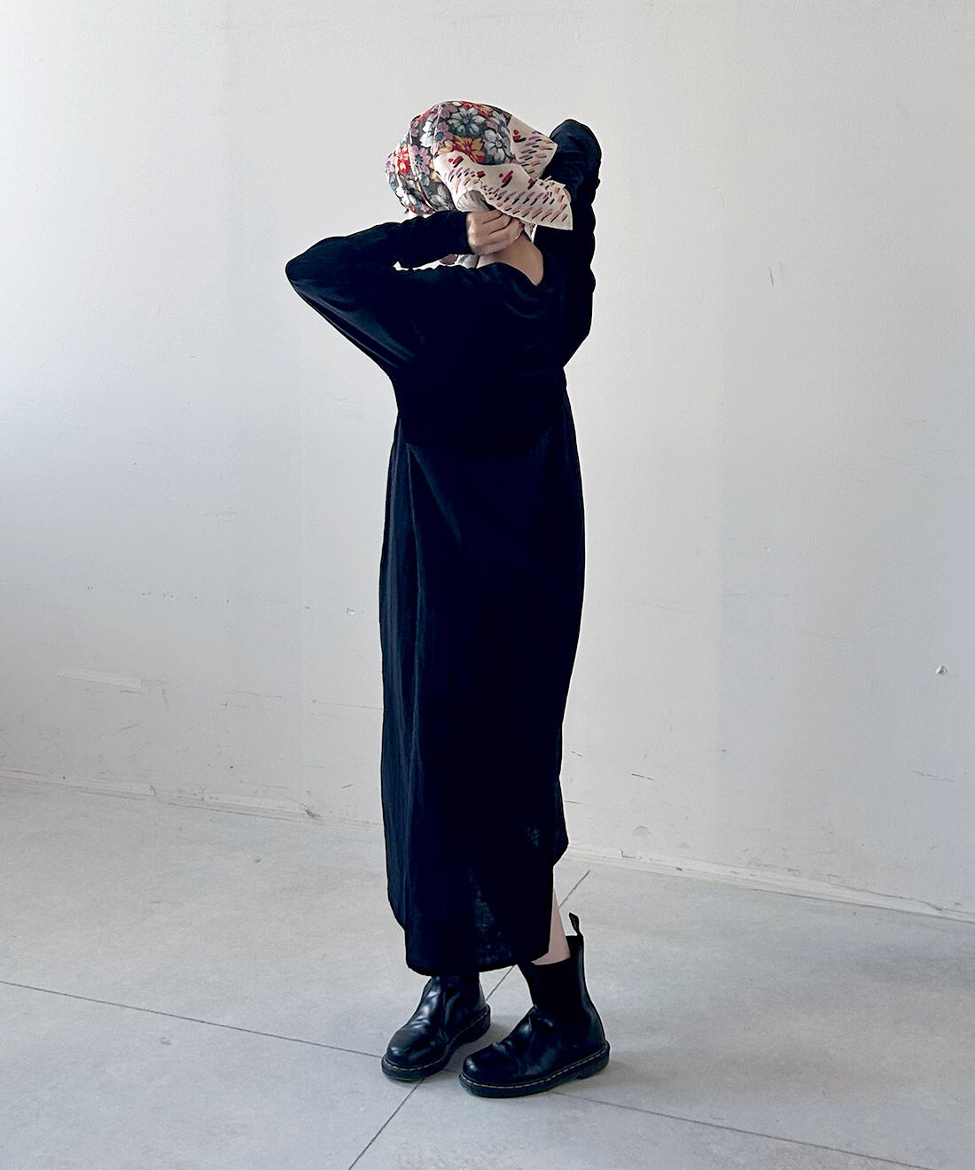 mensha!［メンシャ！］|ヴィンテージライクな 大判ダブルガーゼスカーフと[初回お試し209円OFF]大判ダブルガーゼスカーフのコーディネート