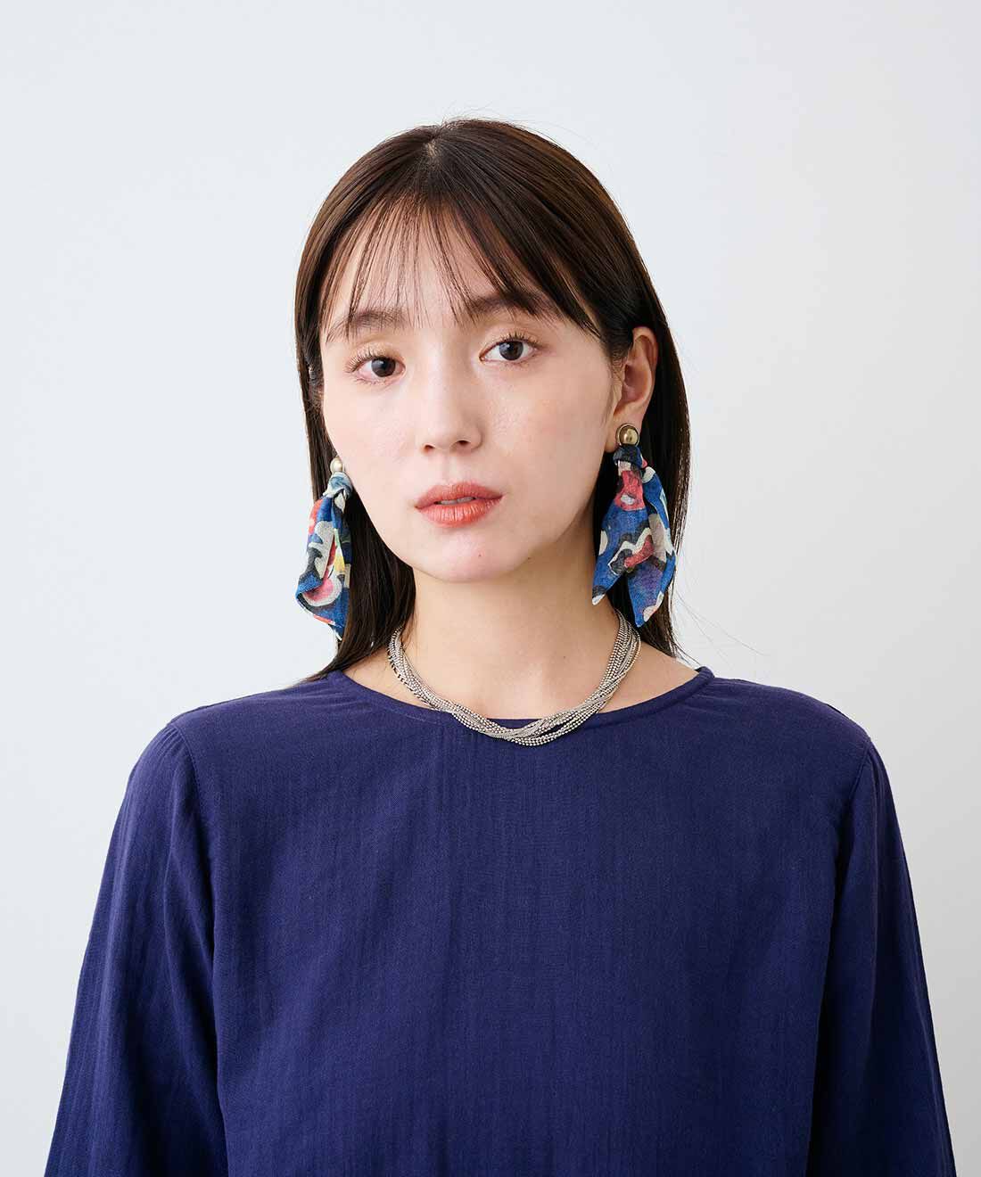 mensha!|ガーゼとチュールのサイドフレアートップスのコーディネート
