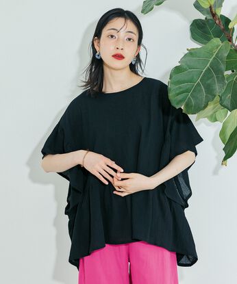 mensha!［メンシャ！］ | シングルガーゼのポンチョトップス