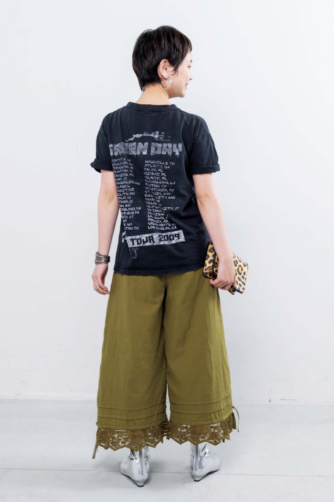 mensha!［メンシャ！］|mensha!　ヴィンテージライクなネグリジェガーゼパンツの会|スタッフ身長：157cm　着用サイズ：M