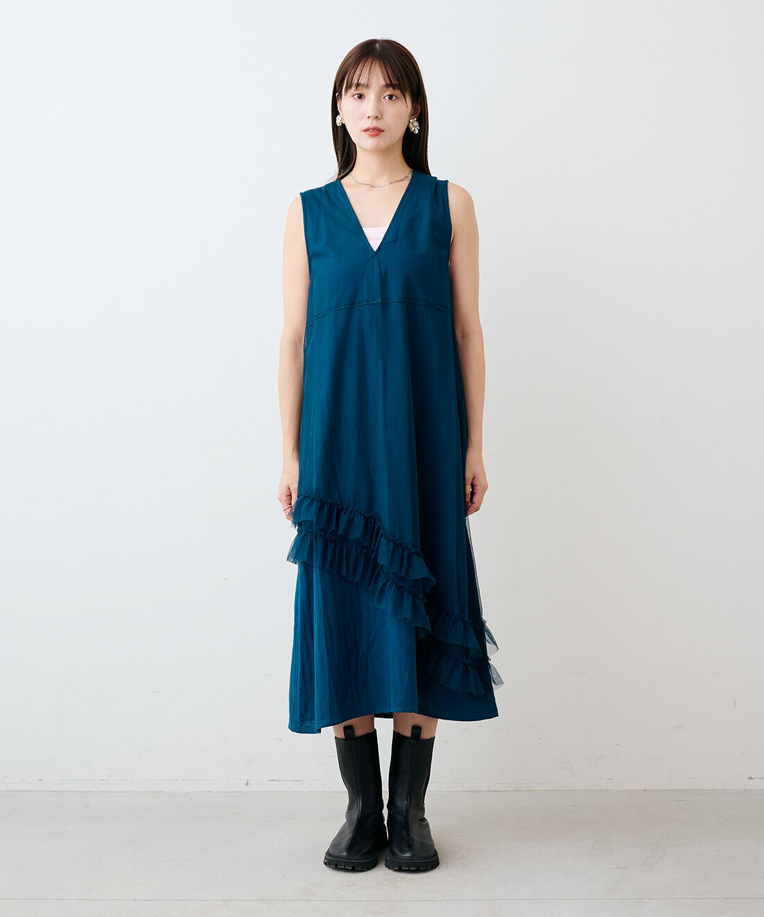mensha!|[いっしょ買いで 220円OFF] ガーゼ スカートと〈ガーゼ〉カットソー レイヤードスカートのコーディネート