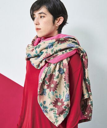 mensha! | ヴィンテージライクなゴブラン模様４重ガーゼ ストールケット