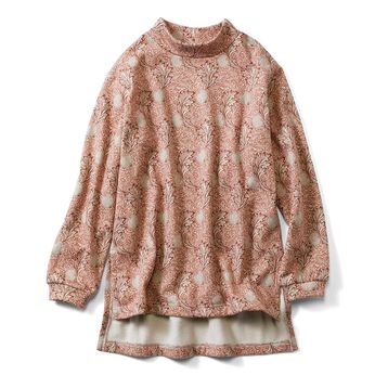 Live in  comfort | モリスアップル柄裏起毛チュニック〈ＢＲ〉リブイン