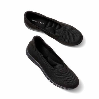 Live in  comfort | ニットスニーカーパンプス〈ＢＫ〉リブイン
