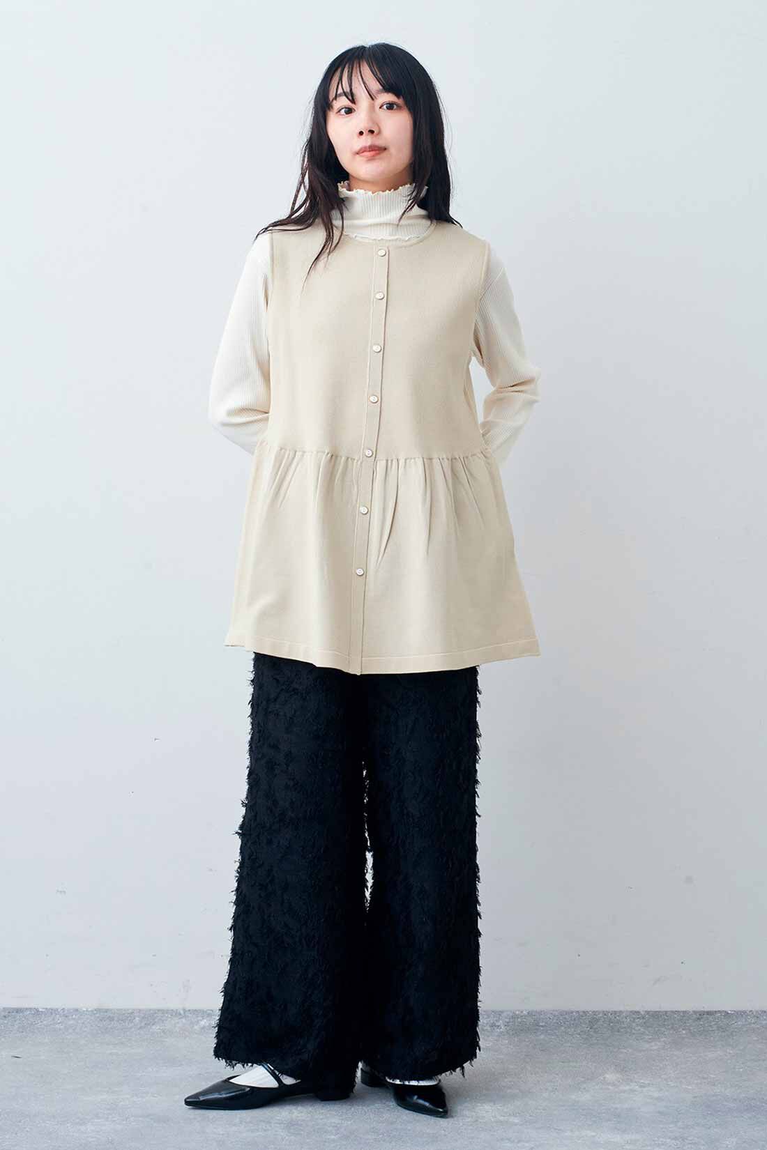 Live in comfort［リブインコンフォート］|リブ イン コンフォート ちょっとおめかし気分のペプラムニットチュニック