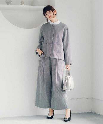 Live in comfort［リブインコンフォート］ | 綿100％　チクチクしにくいノンちくガウチョパンツ〈千鳥チェック〉