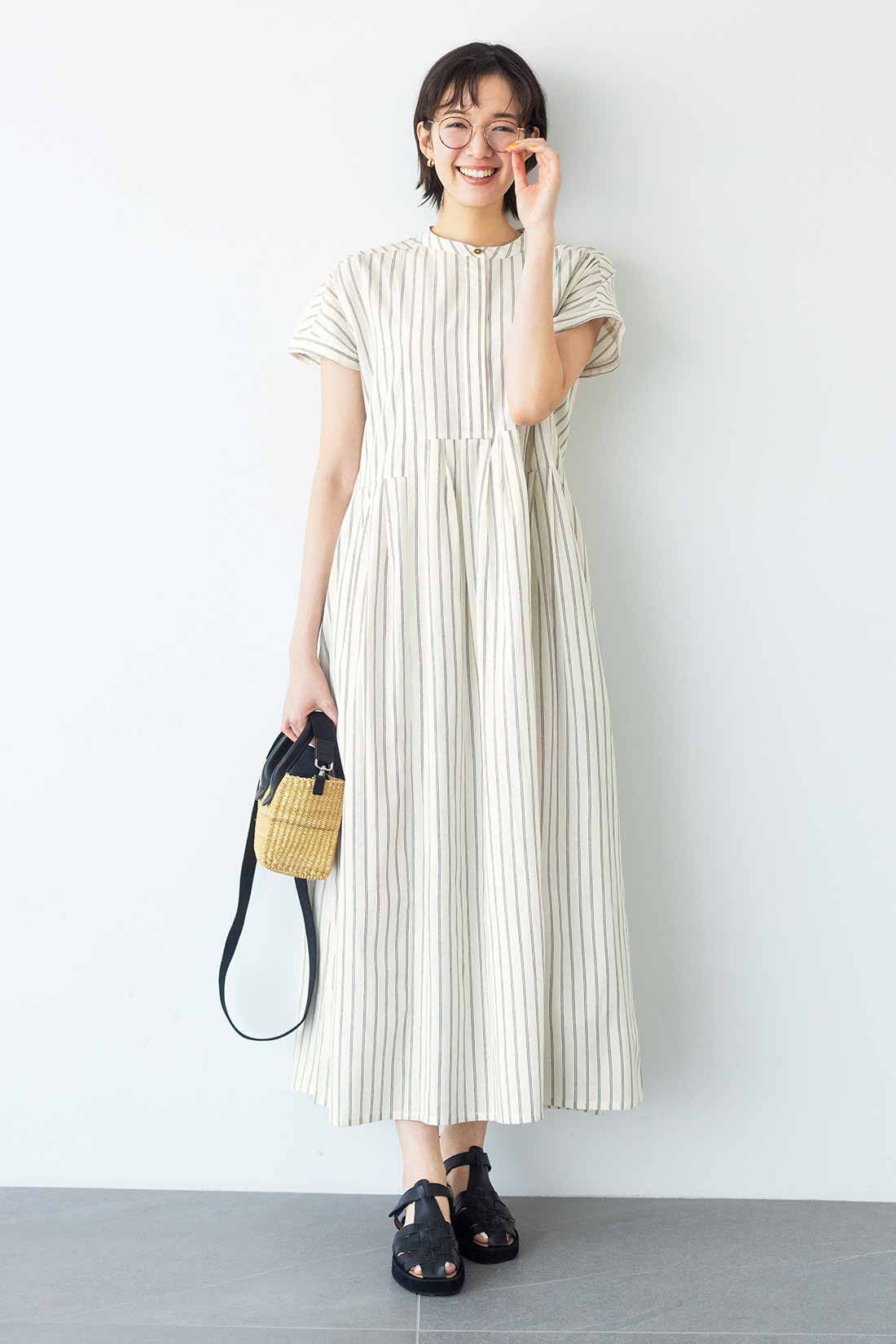 Live in  comfort|リブ イン コンフォート 栞里ちゃんとつくった 大人のドラマティックワンピース〈ブラック〉