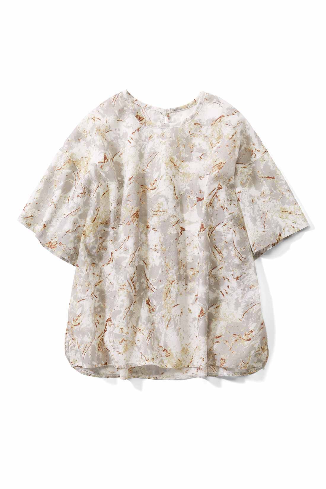Live in comfort［リブインコンフォート］|リブ イン コンフォート ふわりと風が通りぬける シアーコットンプルオーバー〈ニュアンスベージュ〉