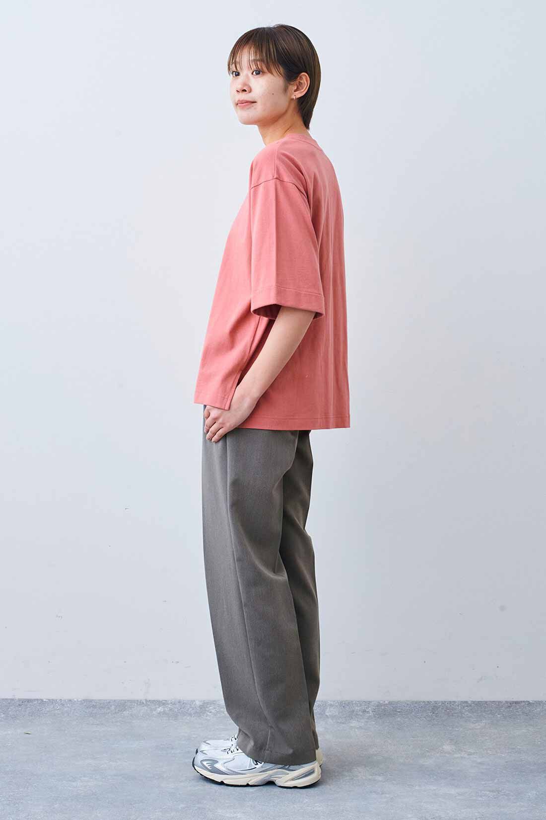 Live in  comfort|リブ イン コンフォート×500色の色えんぴつコラボ トルコオーガニックコットン五分袖Tシャツ【まとめ買いキャンペーン】