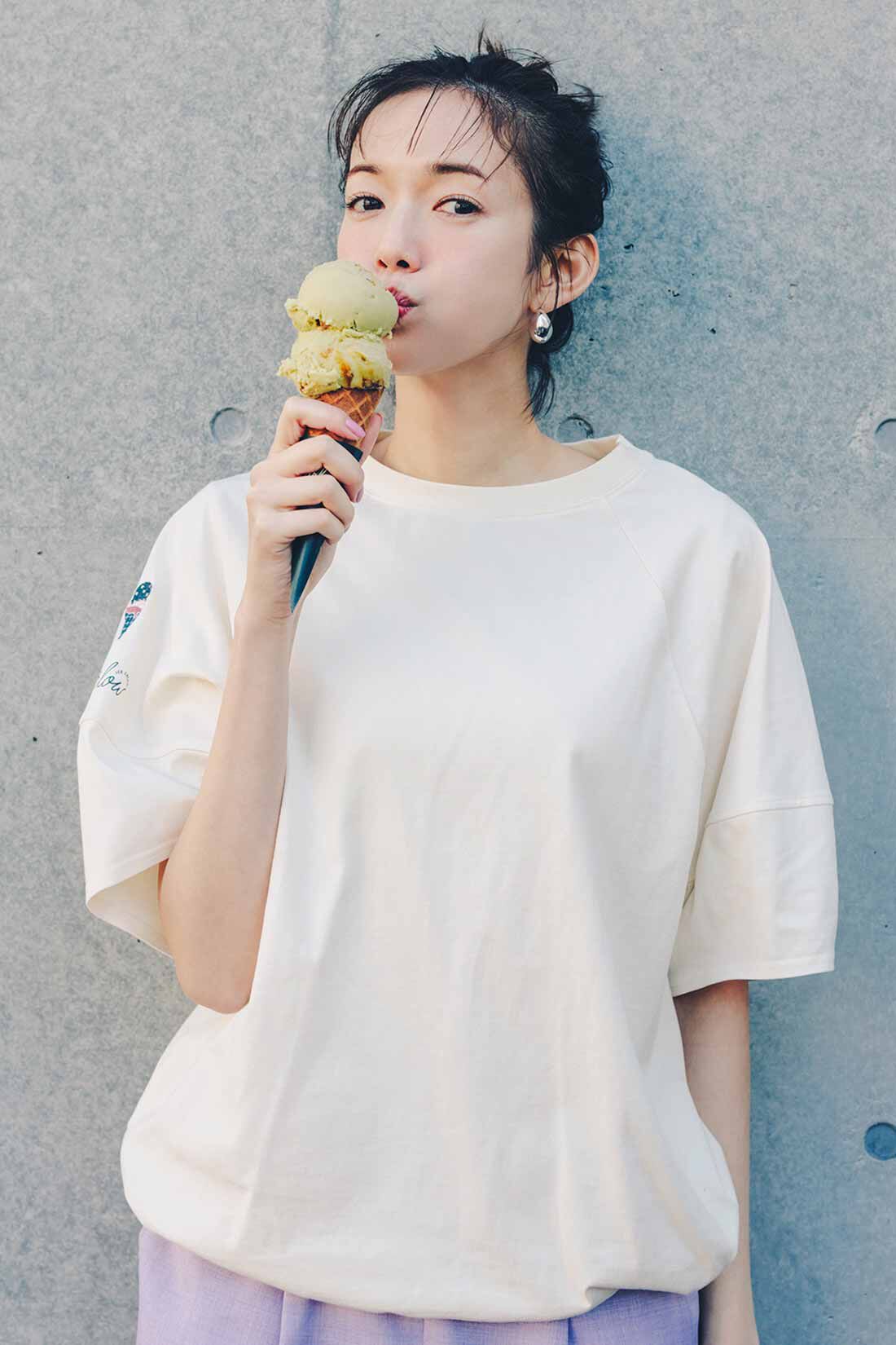 Live in comfort［リブインコンフォート］|リブ イン コンフォート ハーロウアイスクリームさんとコラボ 接触冷感＆吸汗速乾で涼やか アイスコットンすそドロストTシャツの会