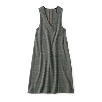 Live in  comfort | ウール見えなのに綿100％ チクチクしにくいノンチクジャンパースカート