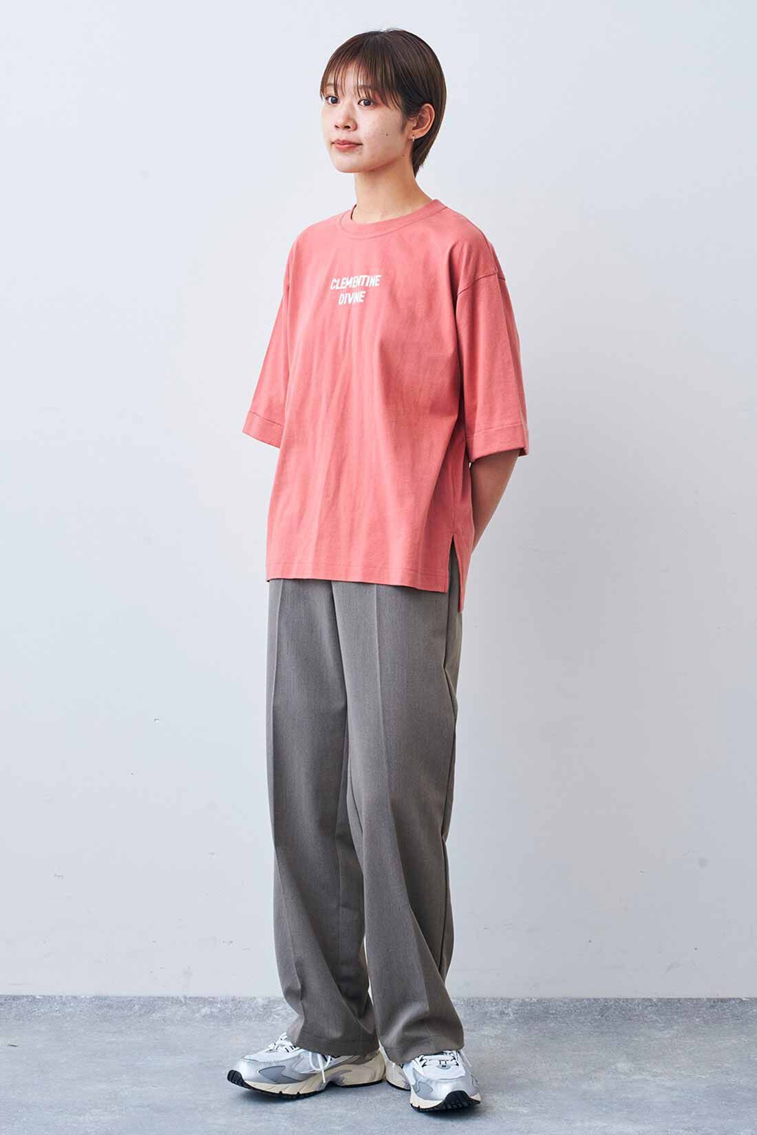 Live in  comfort|リブ イン コンフォート×500色の色えんぴつコラボ トルコオーガニックコットン五分袖Tシャツ