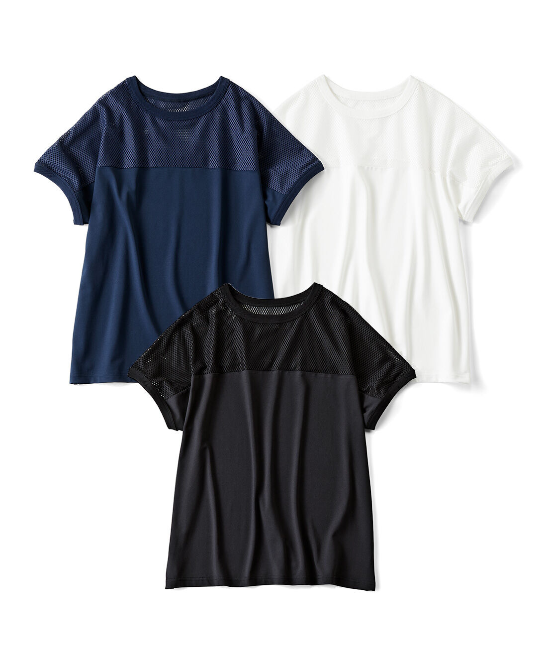 Live in  comfort|リブ イン コンフォート 抗菌防臭＆吸汗速乾素材の動けるメッシュ遣いトップスの会|抗菌防臭＆吸汗速乾