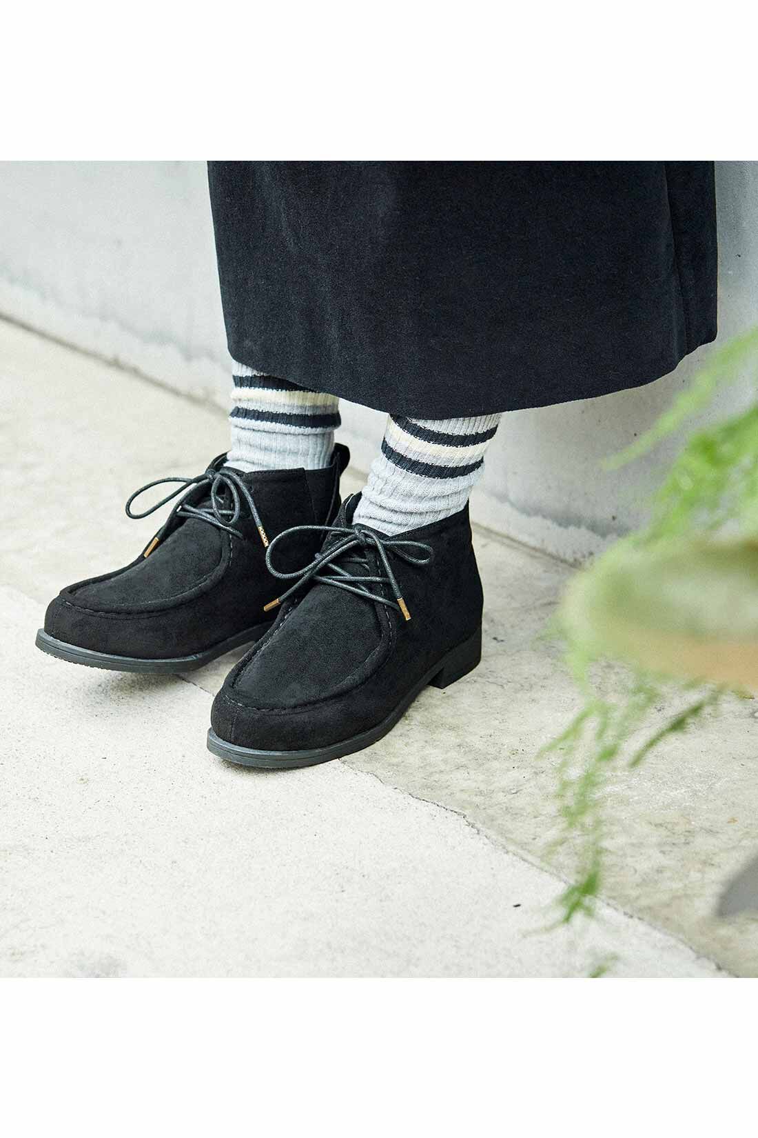 Live in  comfort|リブ イン コンフォート　歩きやすさ抜群！ エコファー遣いのあったかモカシンブーツ