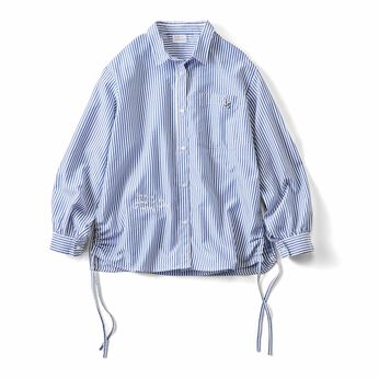Live in  comfort | 刺しゅうストライプシャツ〈ＢＬ〉リブイン