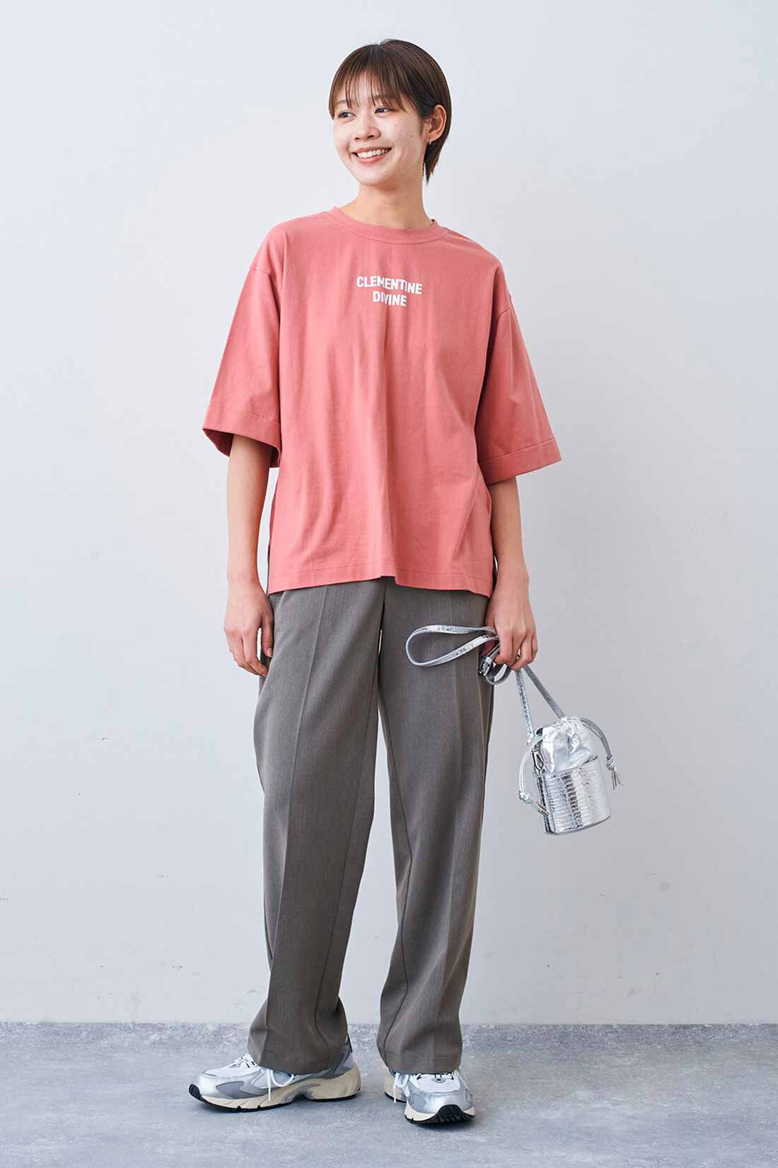 Live in  comfort|リブ イン コンフォート×500色の色えんぴつコラボ トルコオーガニックコットン五分袖Tシャツ【まとめ買いキャンペーン】