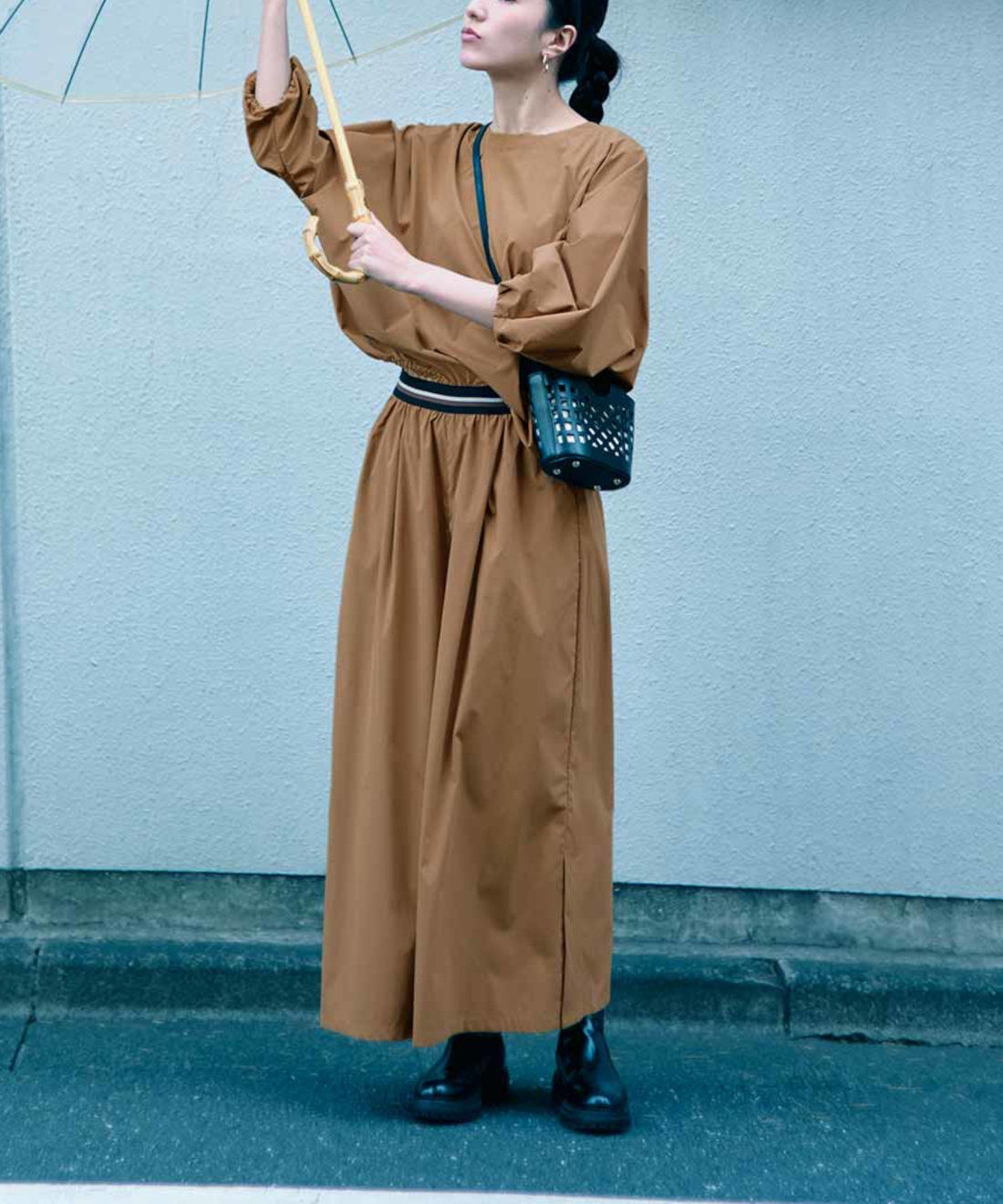 Live in  comfort|リブ イン コンフォート ふんわりシルエットの撥水（はっすい）セットアップ〈ベージュ〉