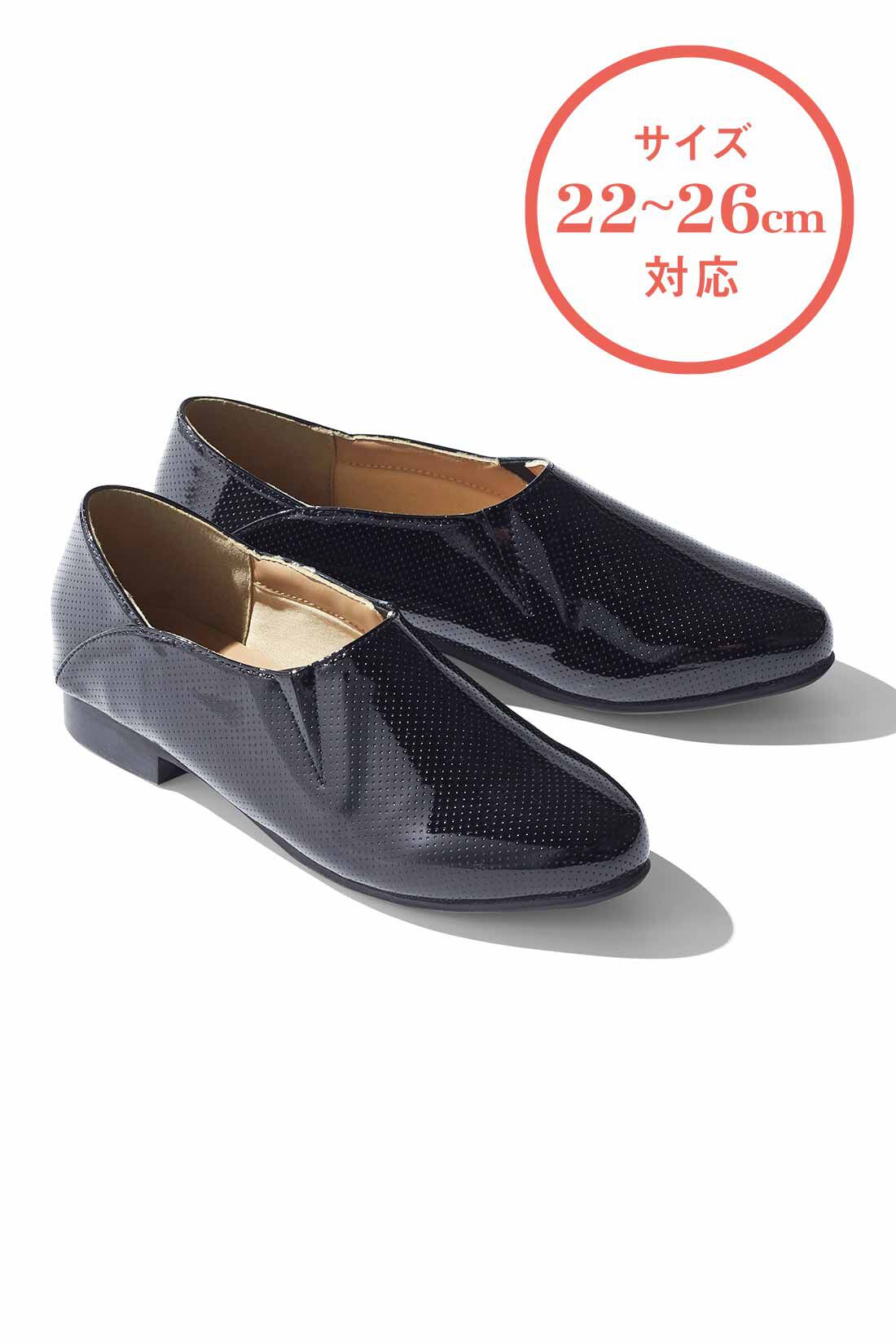 Live in  comfort|リブ イン コンフォート   はまじとコラボ 雨の日も履ける！ 防水フラットシューティ〈ブラック〉