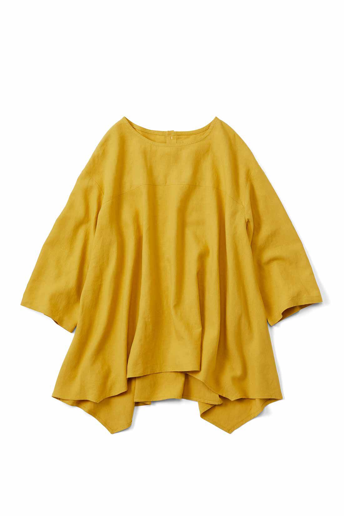 Live in  comfort|リブ イン コンフォート はまじとコラボ 揺れるヘムラインを楽しむ麻混トップス【まとめ買いキャンペーン】