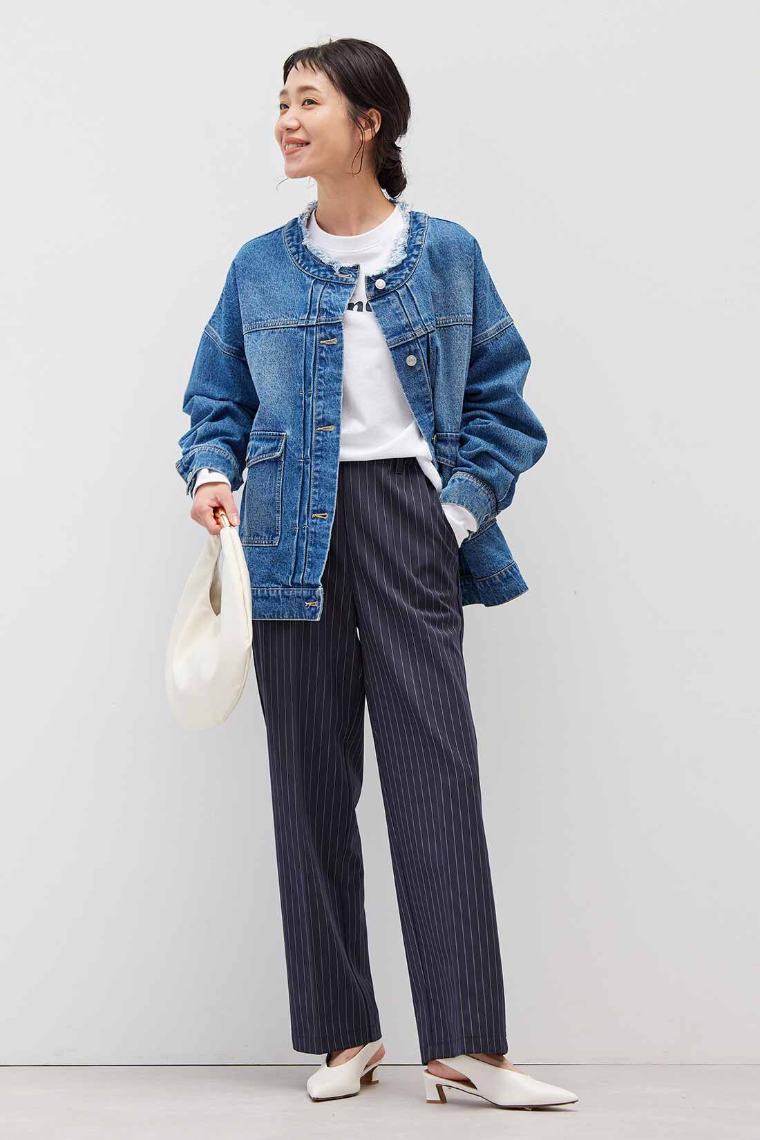 Live in  comfort|リブ イン コンフォート はまじとコラボ ゆったりサイズで垢抜ける こなれGジャン〈ブルー〉