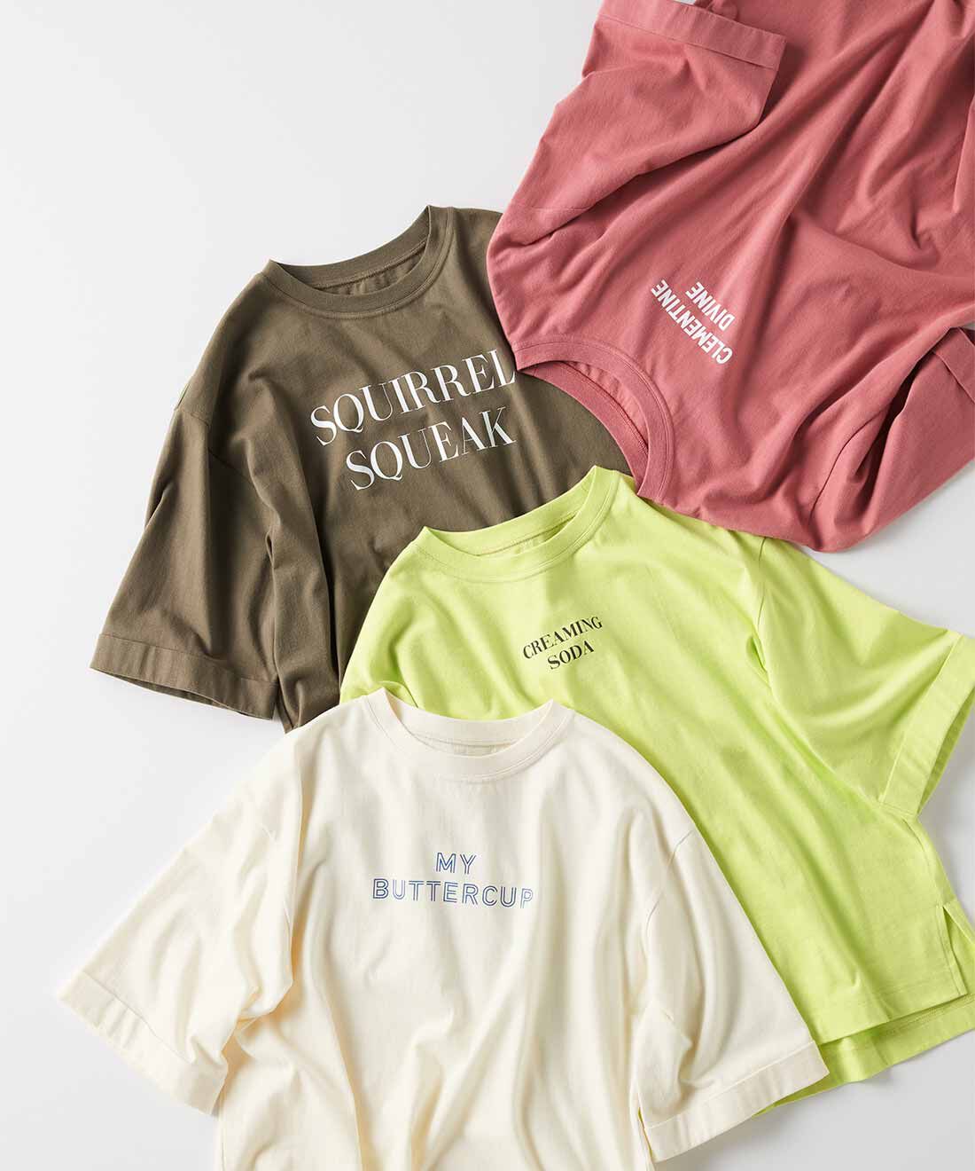 Live in  comfort|リブ イン コンフォート×500色の色えんぴつコラボ トルコオーガニックコットン五分袖Tシャツ