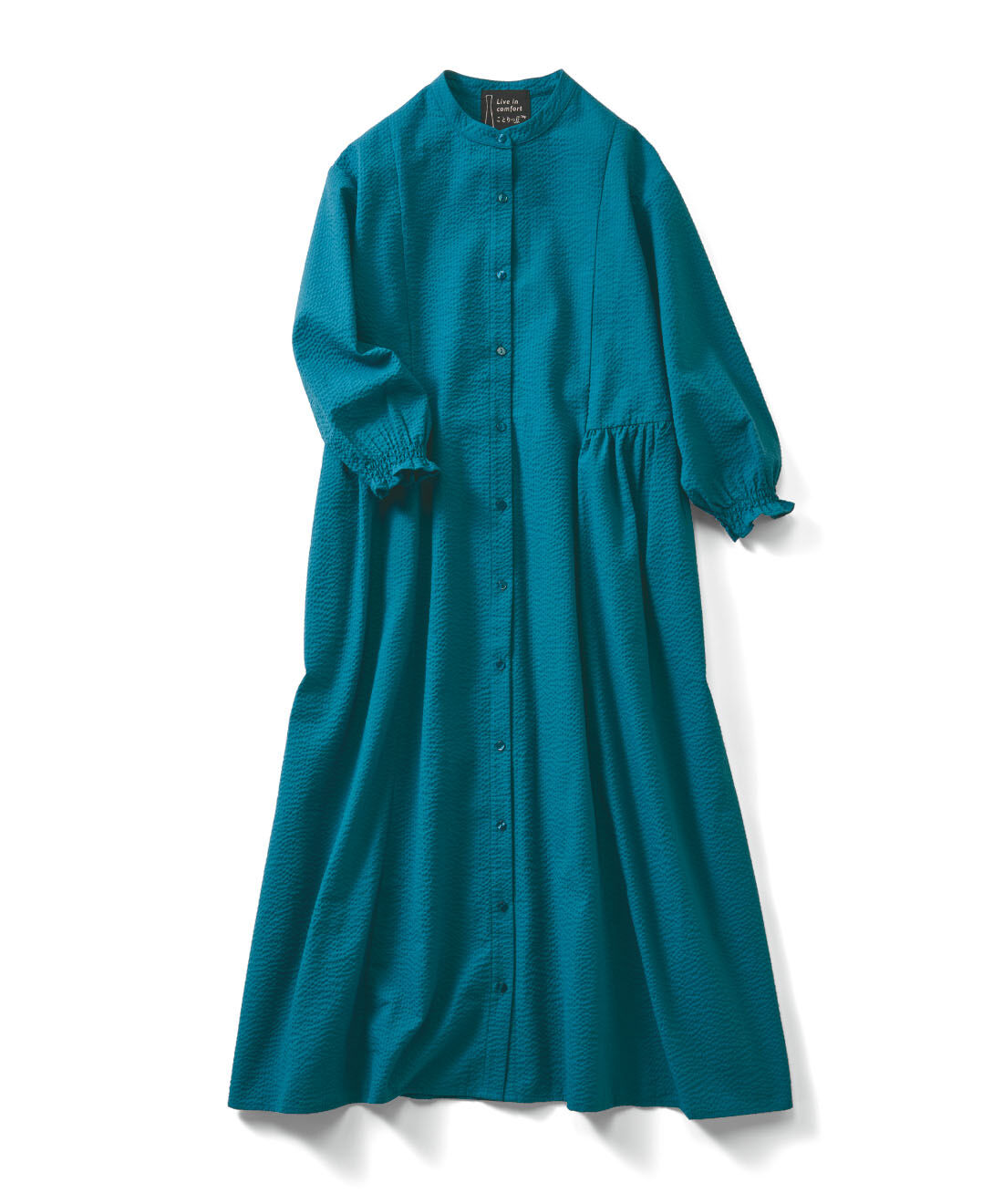 Live in  comfort|リブ イン コンフォート ことりっぷコラボ　旅行に連れていきたくなる！ 一枚あると便利な着映えワンピース|ターコイズブルー
