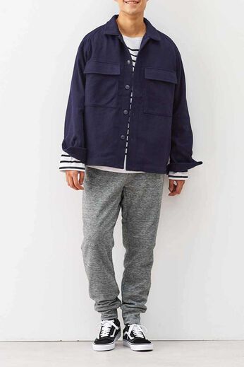 Live in  comfort | 立体シルエット 裏ボア カットソー パンツ メンズ グレー