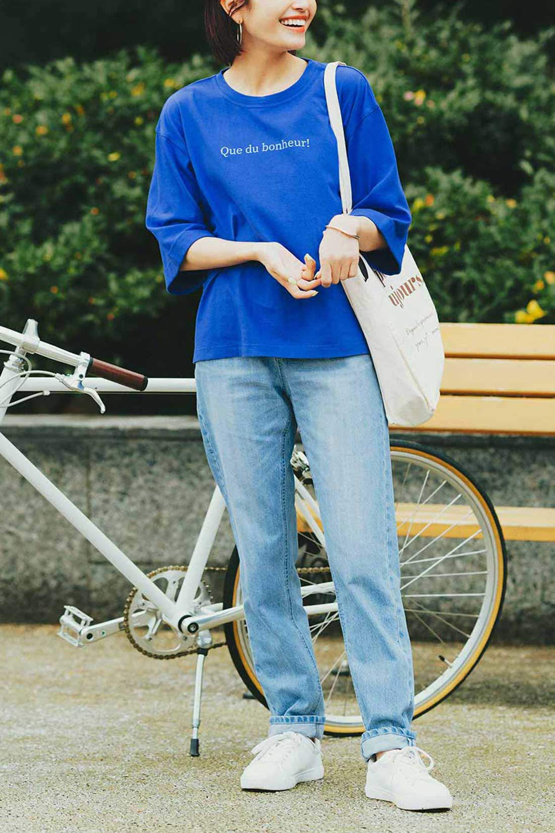 Live in comfort［リブインコンフォート］|リブ イン コンフォート 地中海育ちのトルコオーガニックコットンＴシャツ〈ブルー〉
