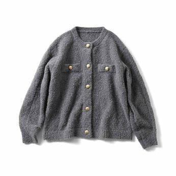 Live in  comfort | 上品　洗えるニットアウター〈ＧＹ〉リブイン