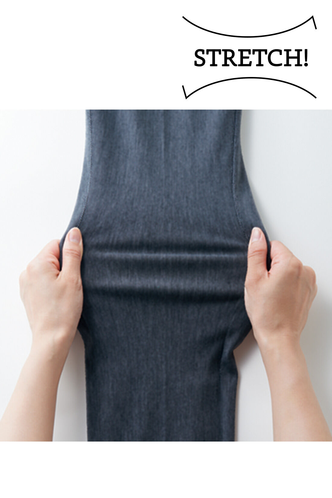 Live in  comfort|リブ イン コンフォート　きれい見えなのにしっかり暖か スッキリ裏ボアパンツ〈グレー〉|やわらかく、ぐいーんと伸びるはき心地！