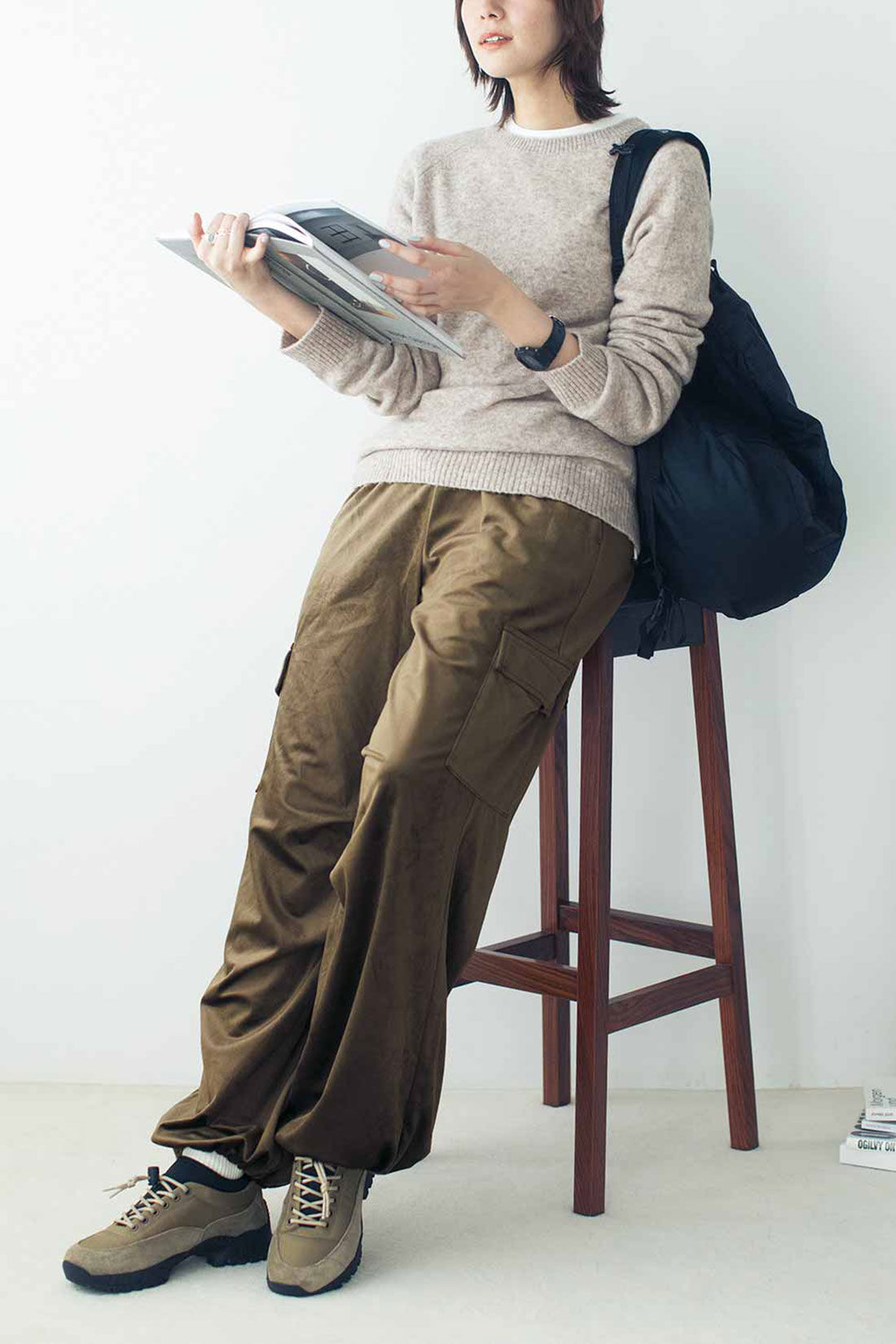 Live in  comfort|リブ イン コンフォート ふんわりやさしいヤク混素材のウォッシャブルニットトップス