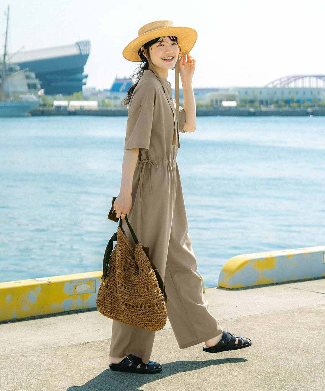 Live in  comfort|リブ イン コンフォート 莉子さんとつくった 季節を問わずに使える クラフト感たっぷりの手編みペーパーバッグ〈メープルブラウン〉