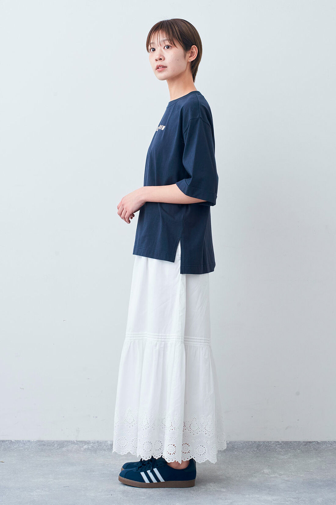 Live in  comfort|リブ イン コンフォート×500色の色えんぴつコラボ トルコオーガニックコットン五分袖Tシャツ