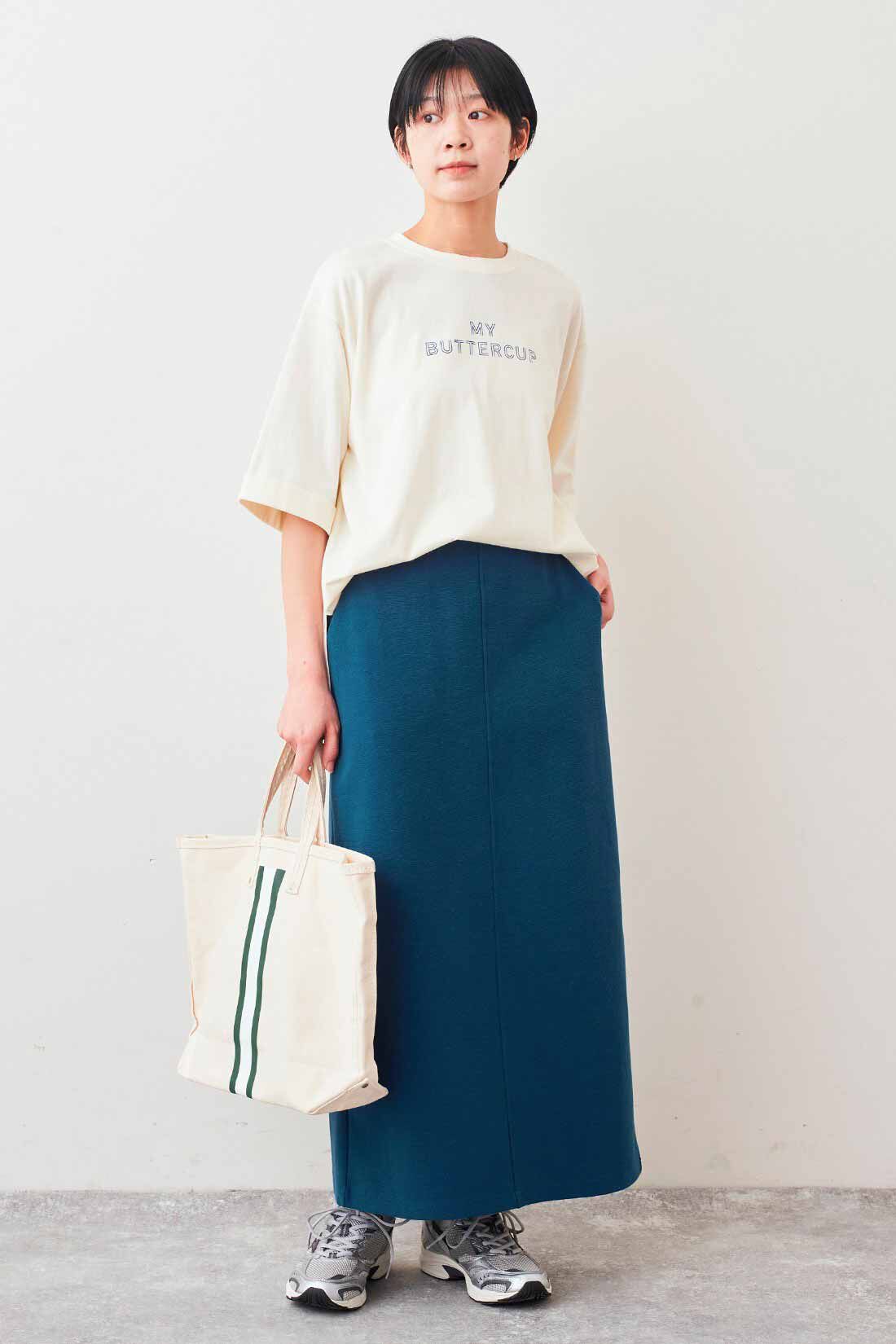 Live in  comfort|リブ イン コンフォート×500色の色えんぴつコラボ トルコオーガニックコットン五分袖Tシャツ