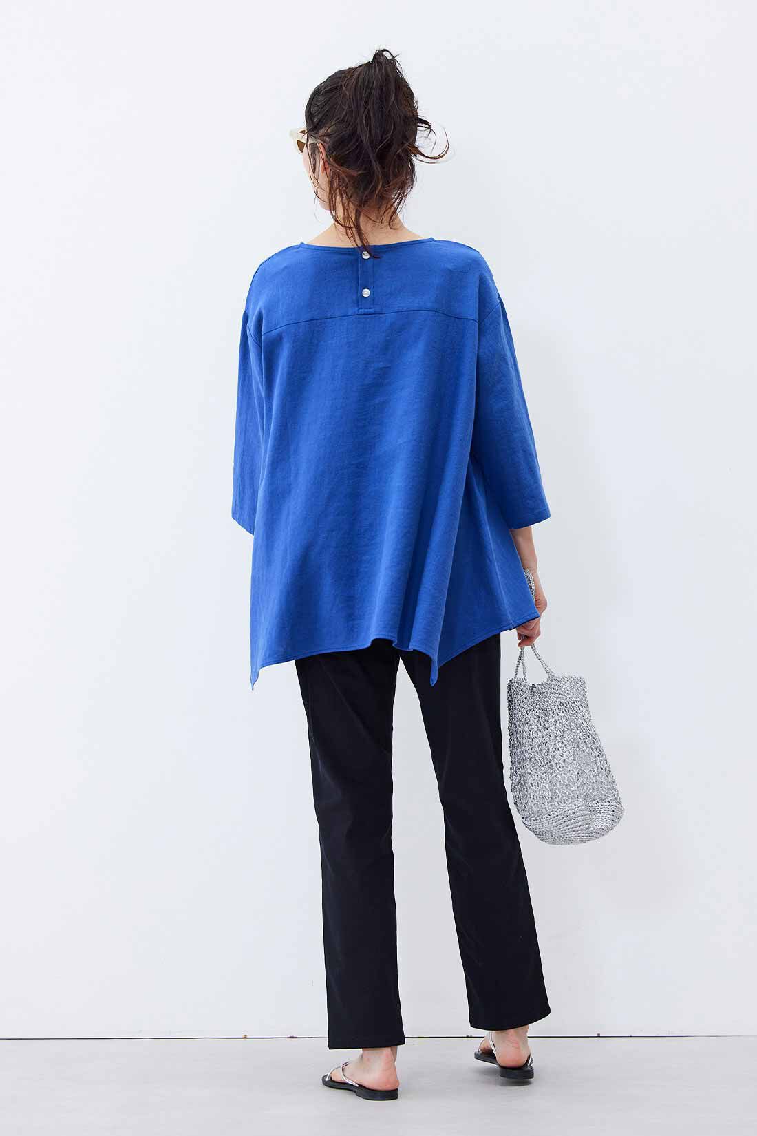 Live in  comfort|リブ イン コンフォート はまじとコラボ 揺れるヘムラインを楽しむ麻混トップス【まとめ買いキャンペーン】
